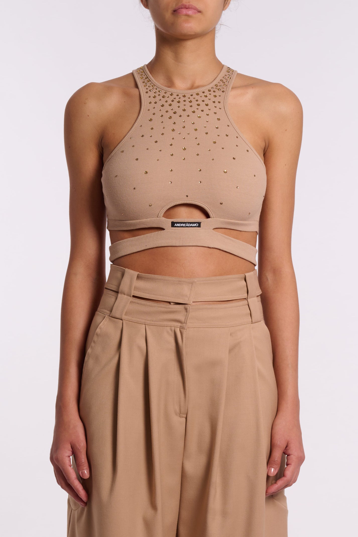 STRASS DEGRADE CROP TOP