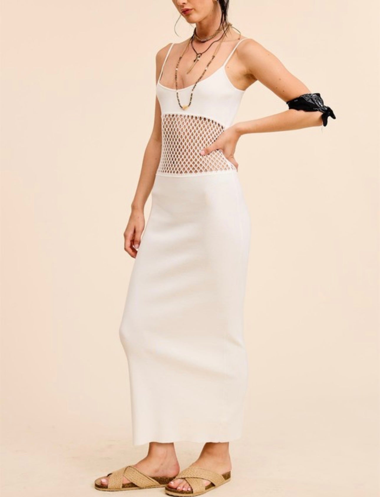 MIDRIFF MACRAME DRESS