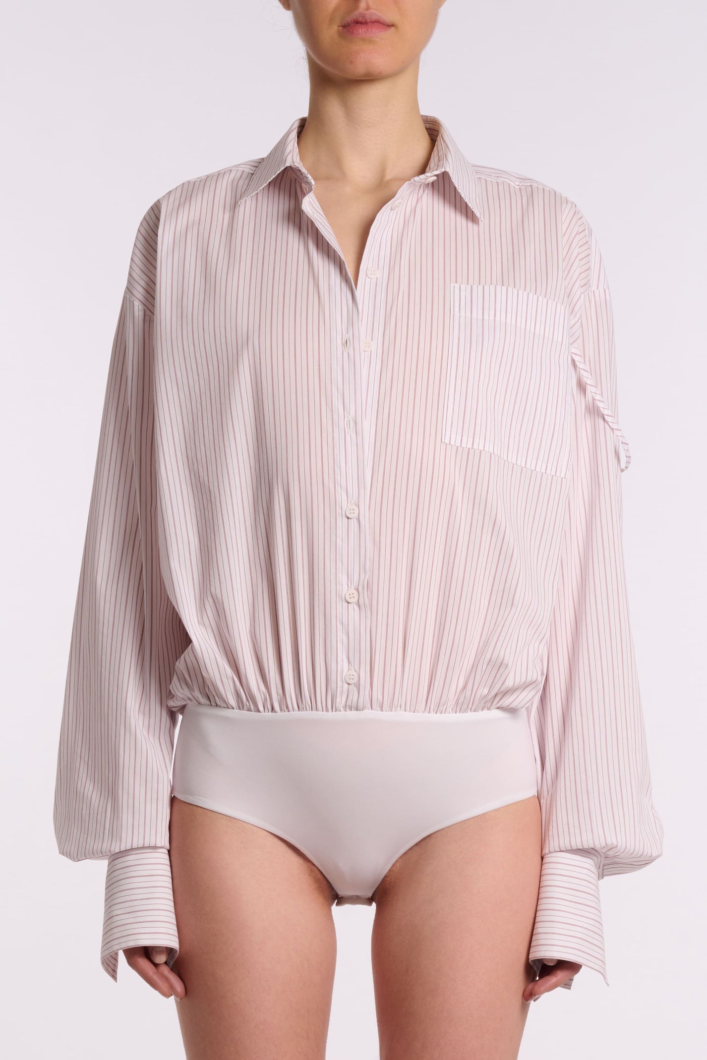 STRIPED COTTON BODY SHIRT