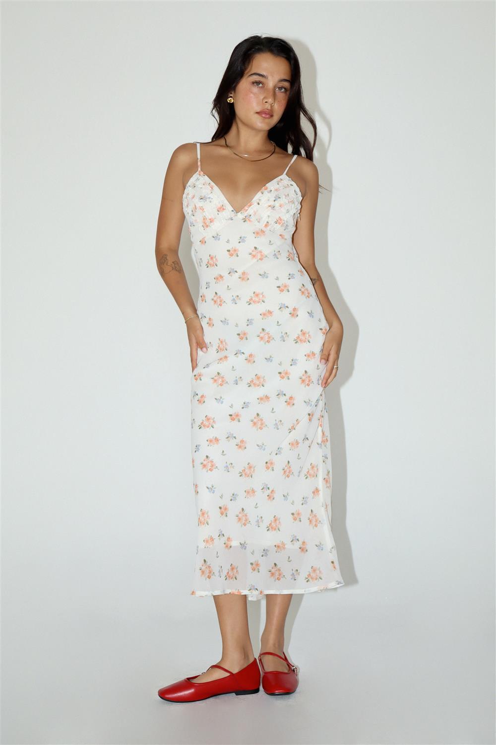 FLOWER CUT LONG DRESS