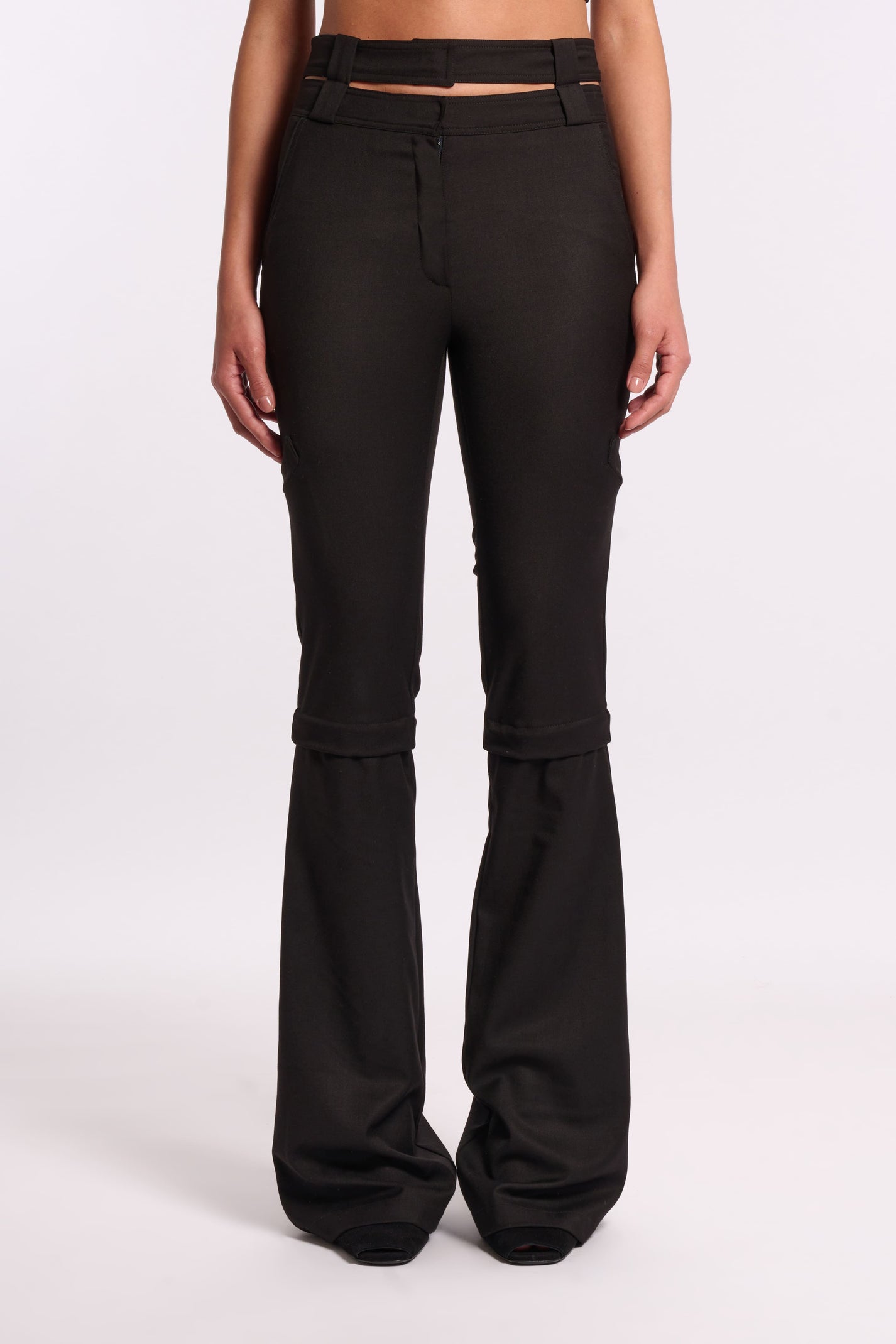 FLANNEL FLARE PANTS