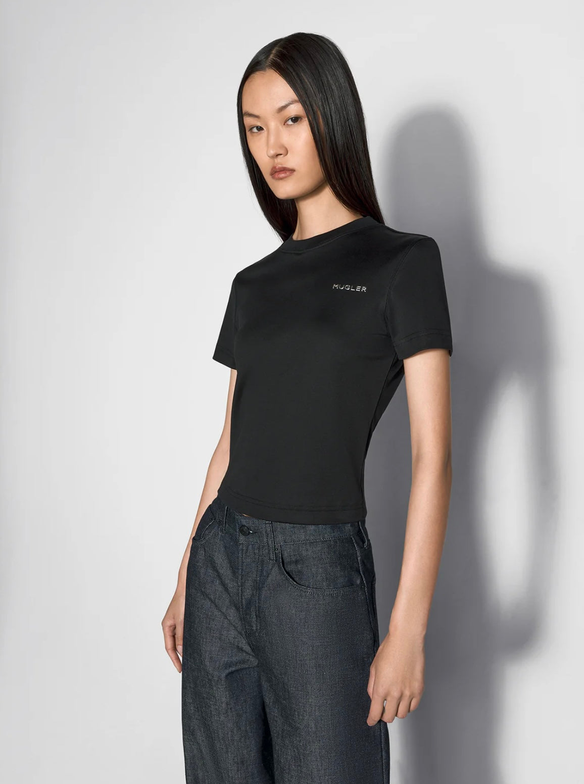 BLACK MUGLER SIGNATURE T-SHIRT