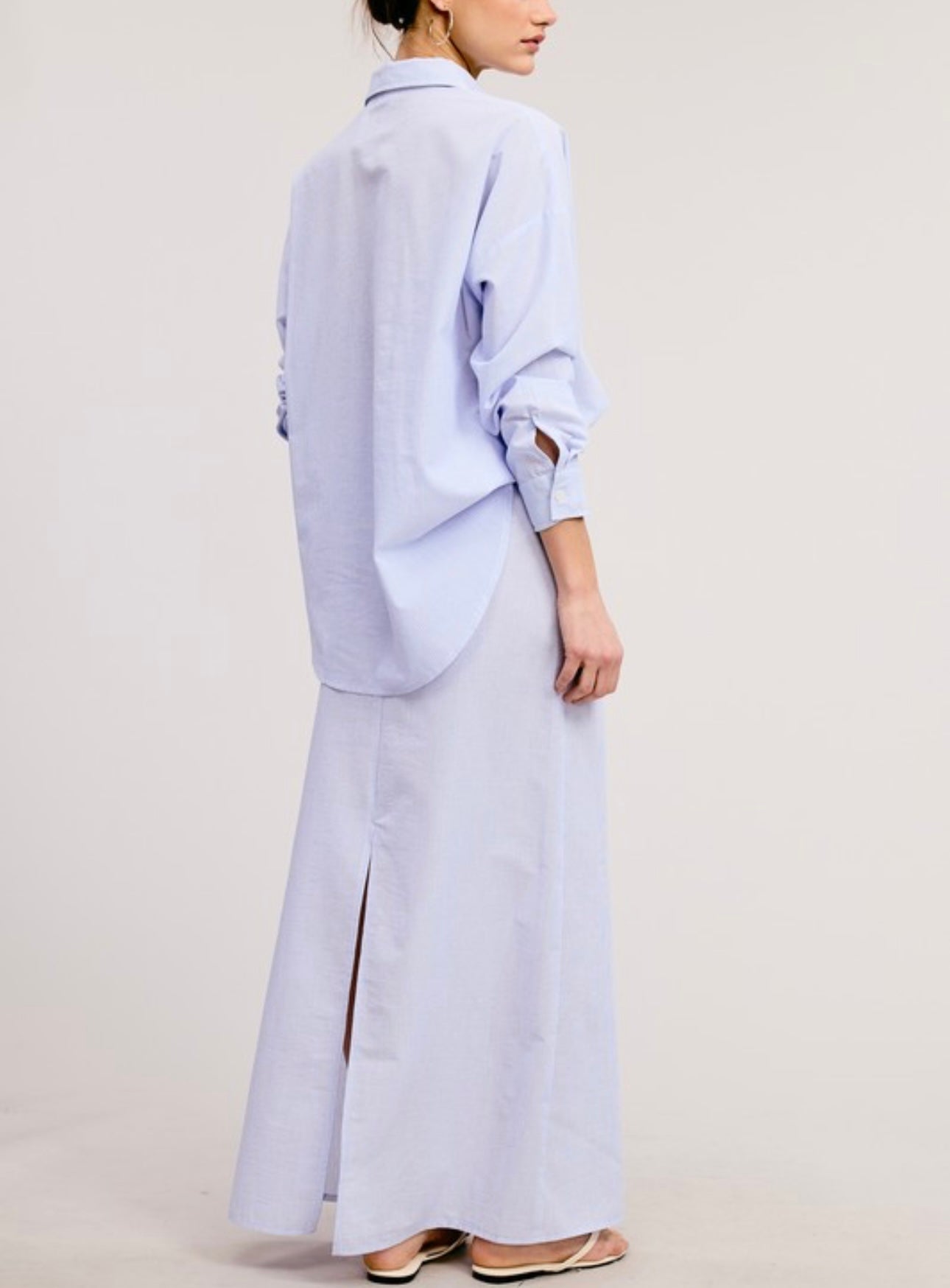 STRIPPED SHIRT/SKIRT SET