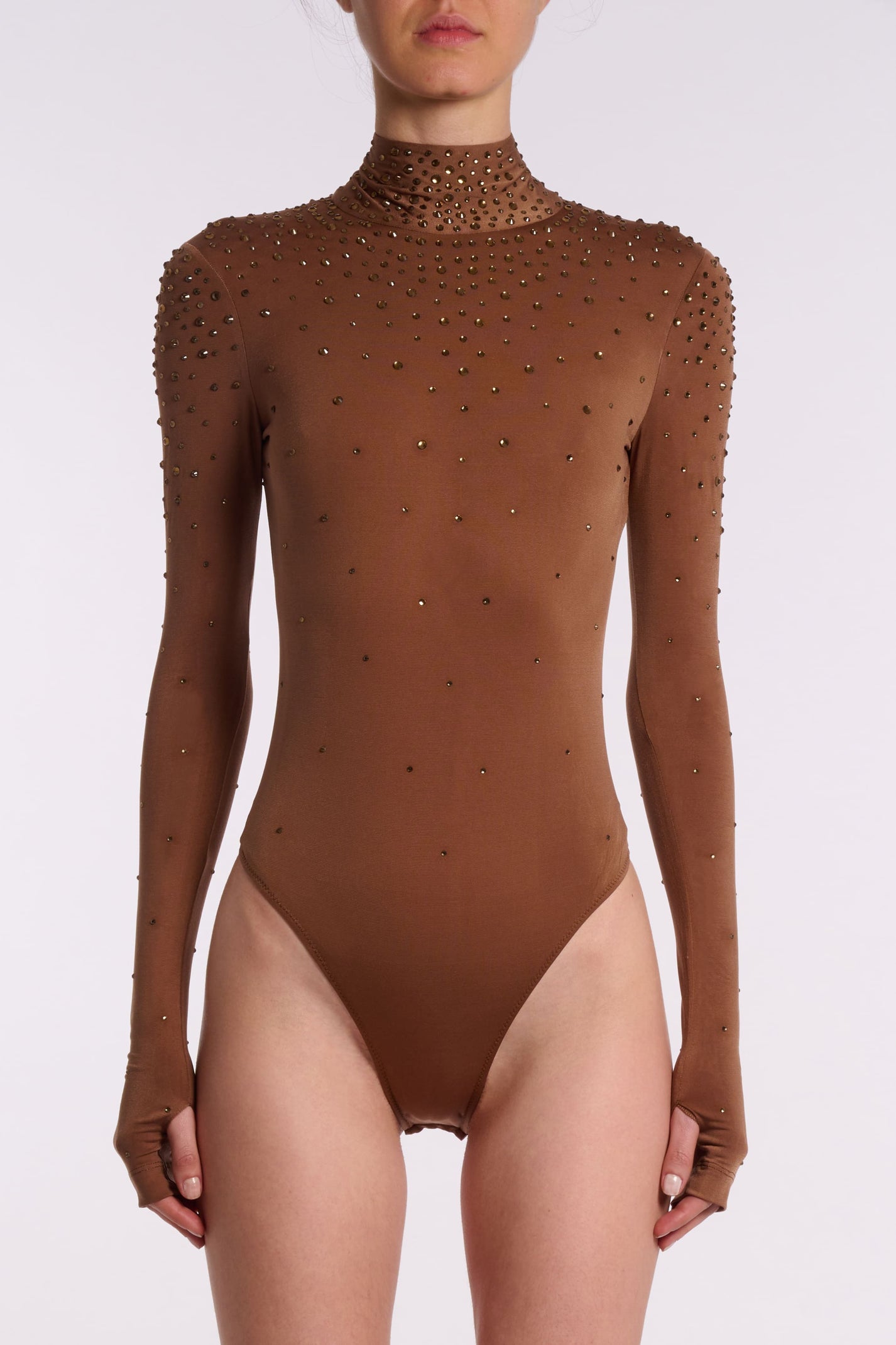 STRASS DEGRADE' BODY SHEARLING