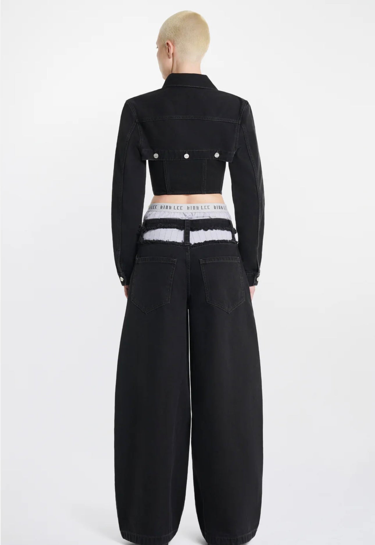 BLACK BAGGY BOXER JEAN