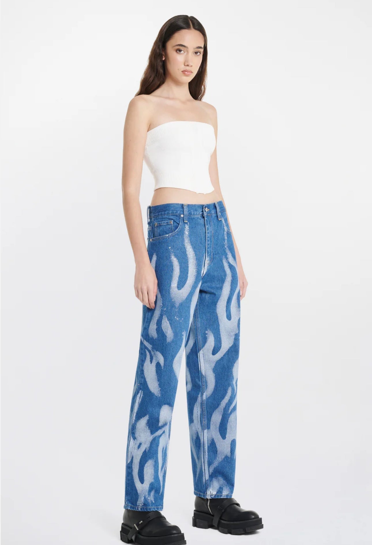 FLAME PRINT JEAN