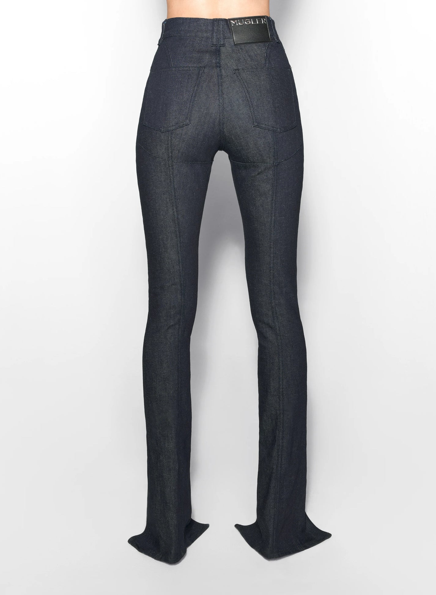 PIERCED RAW DENIM PANTS