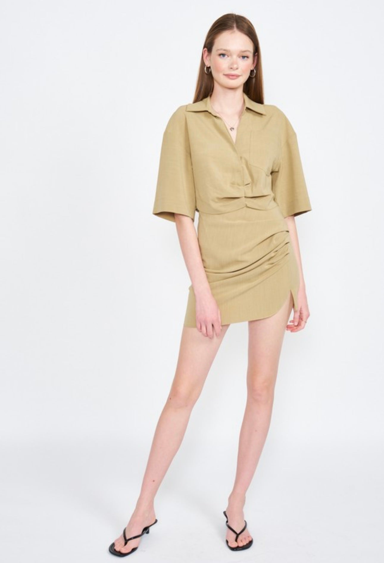 SIDE RUCHING HONEY TOP