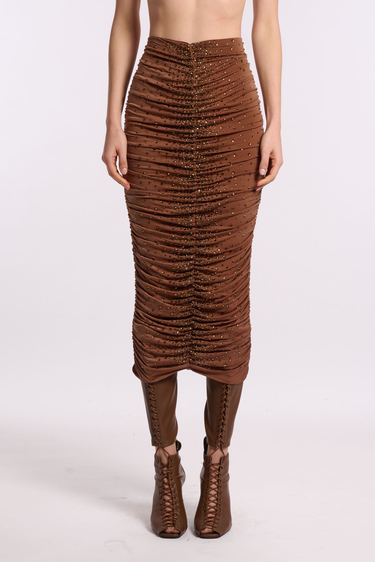 STRASS DEGRADE' MIDI SKIRT