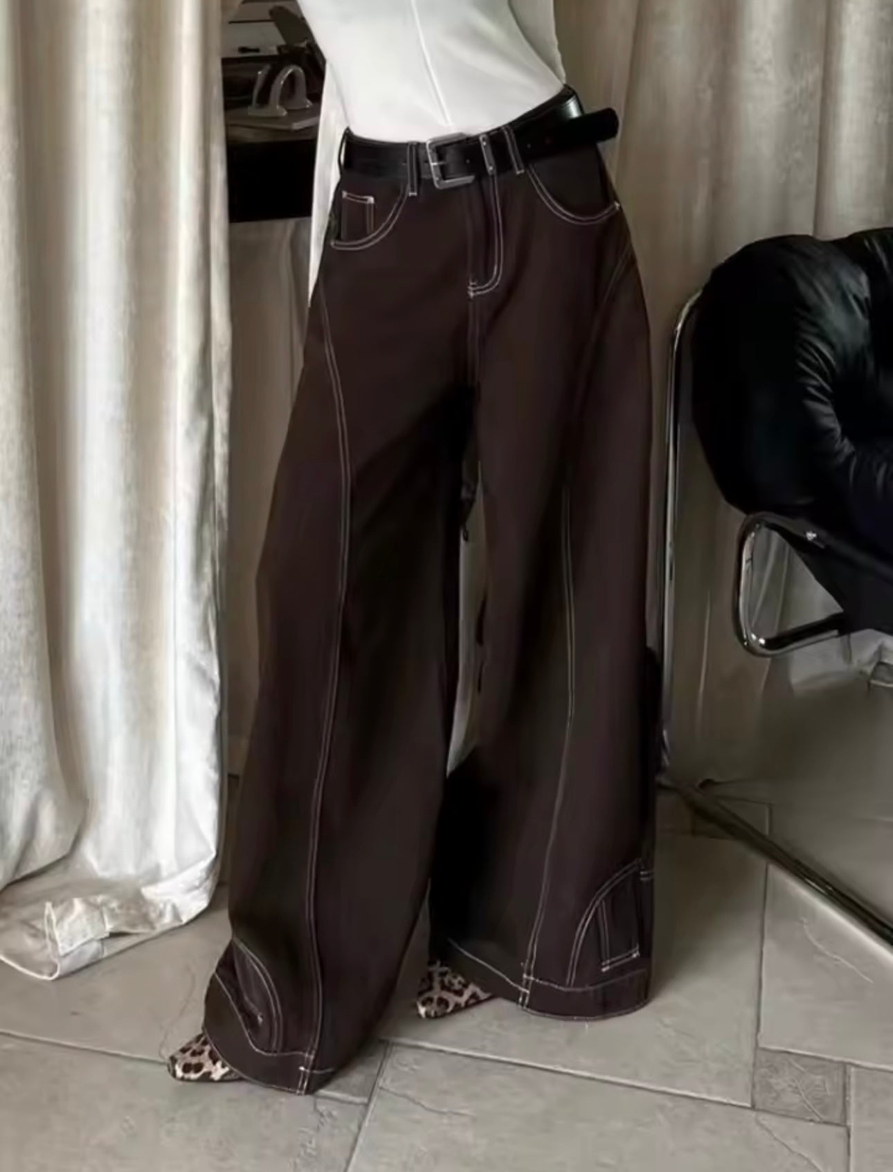 SOLID COFFEE PANT