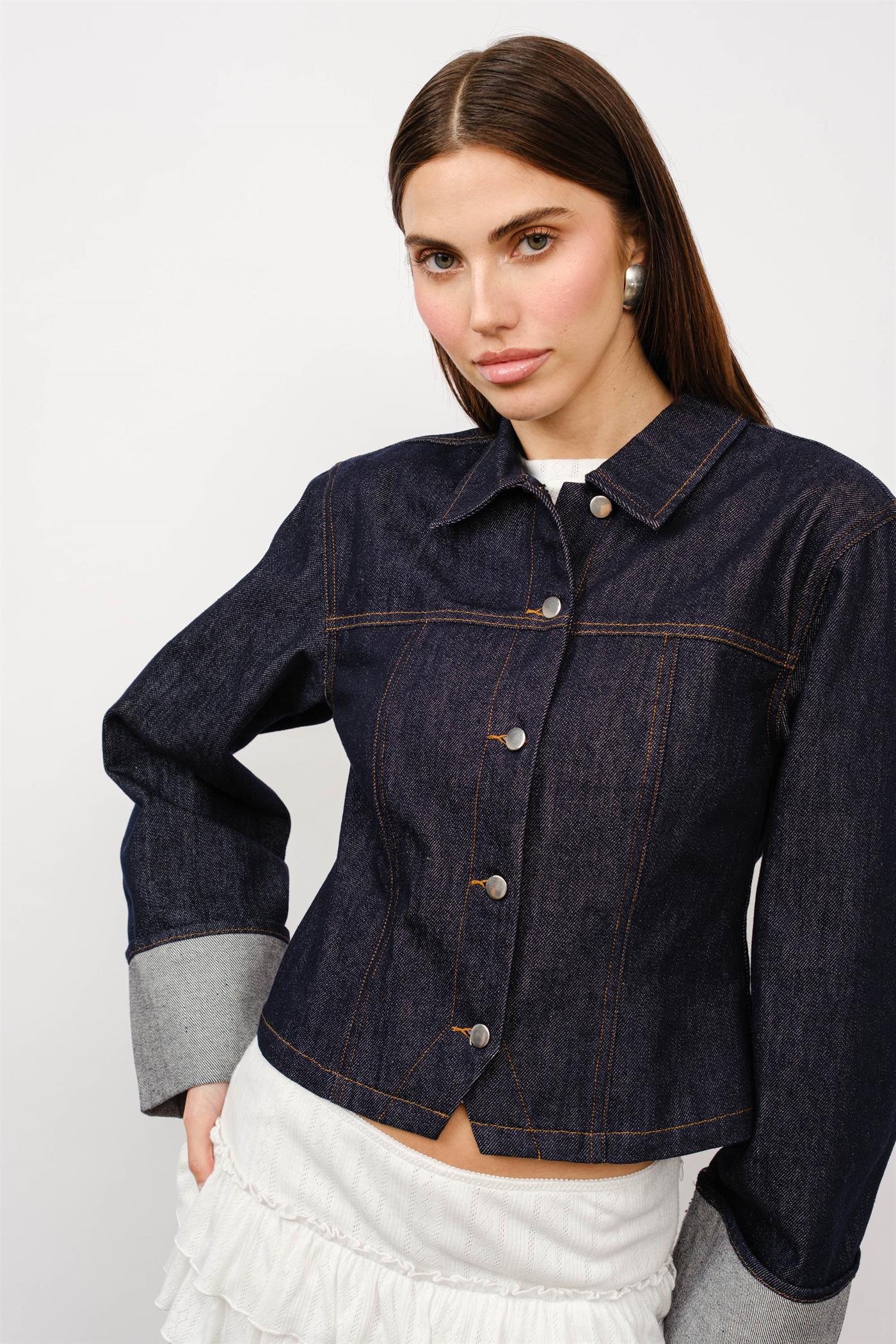 FITTED INDIGO JACKET