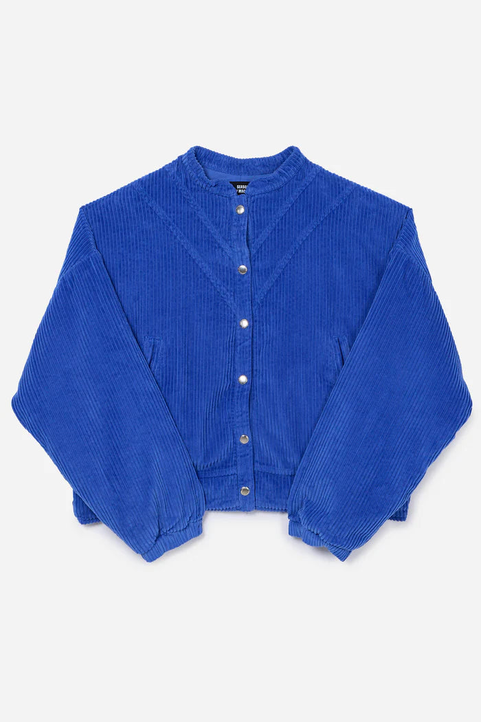 BLUE CORDUROY BOMBER