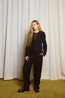 SEQUIN-STRIPPED BLAZER