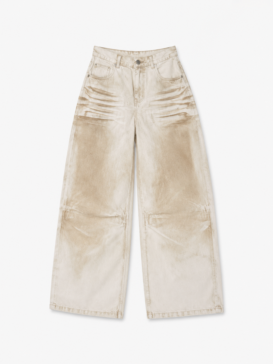 BEIGE WASHED OV PANT