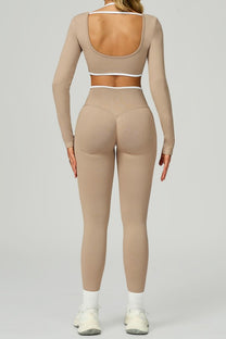 BLAIR LONG SLEEVE KHAKI SET