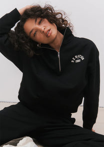 ESTABLISHED OVERSIZED QUARTER ZIP SWEAT