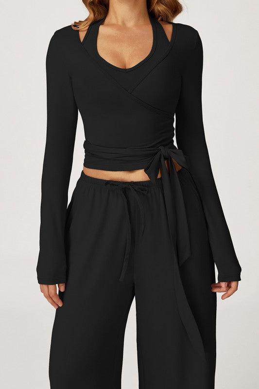 BACKLESS V BLACK SET