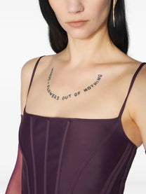 DARK RAISIN CORSETED TANK TOP