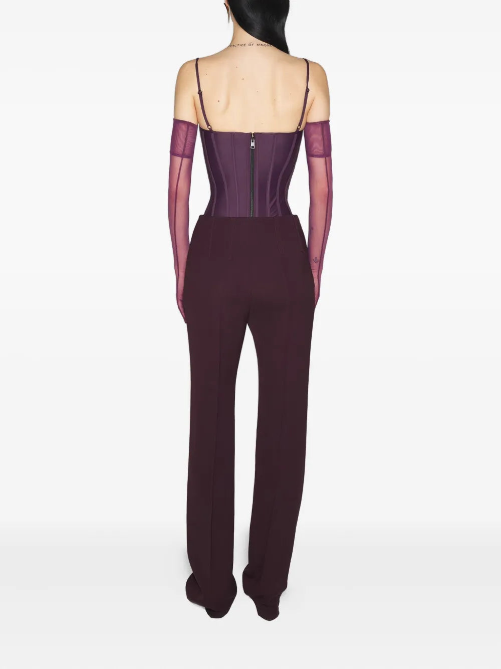 DARK RAISIN CORSETED TANK TOP