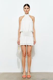 SKYE HALTER DRESS WHITE