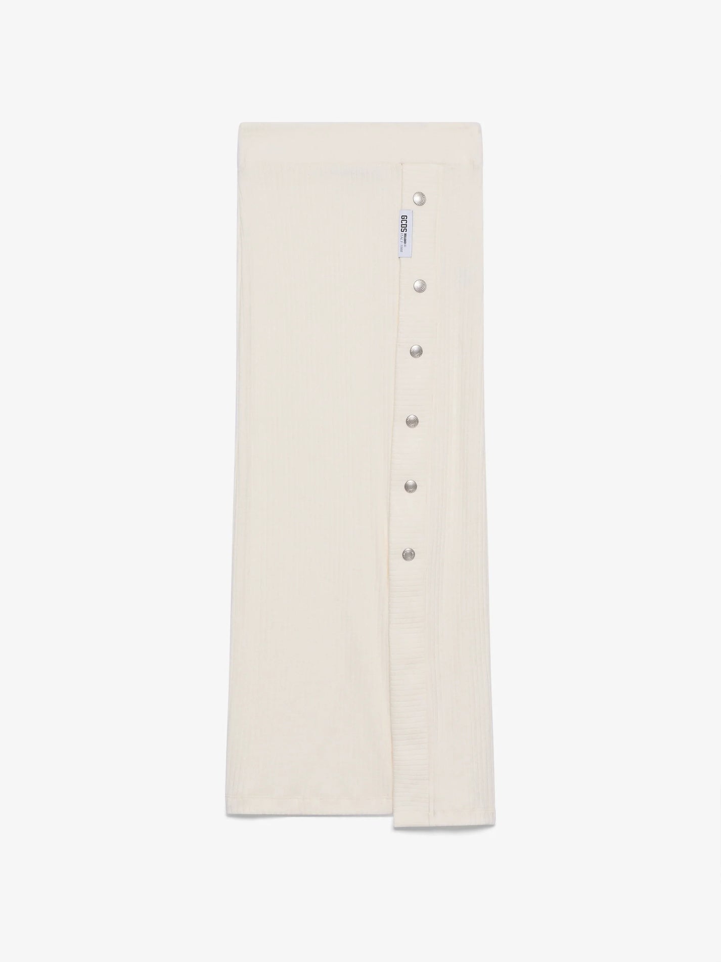 RIBBED SNAP LONG SKIRT