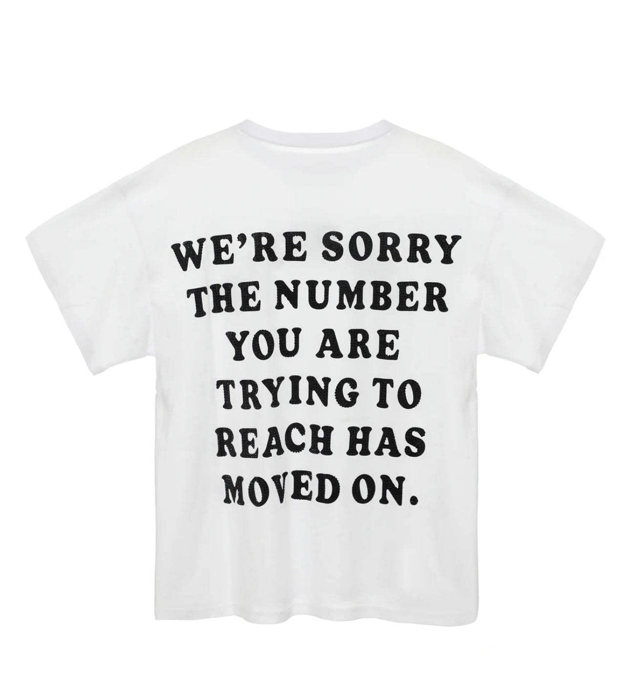 WHITE 1-800 REVAMPED BOYFRIEND TEE
