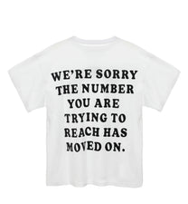 WHITE 1-800 REVAMPED BOYFRIEND TEE