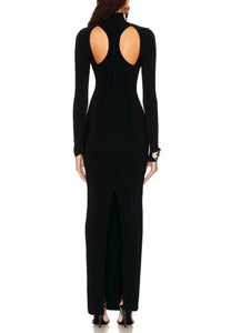 SPLIT CUT BLACK DRESS