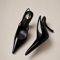 SASHA BLACK  POINTED PUMPS