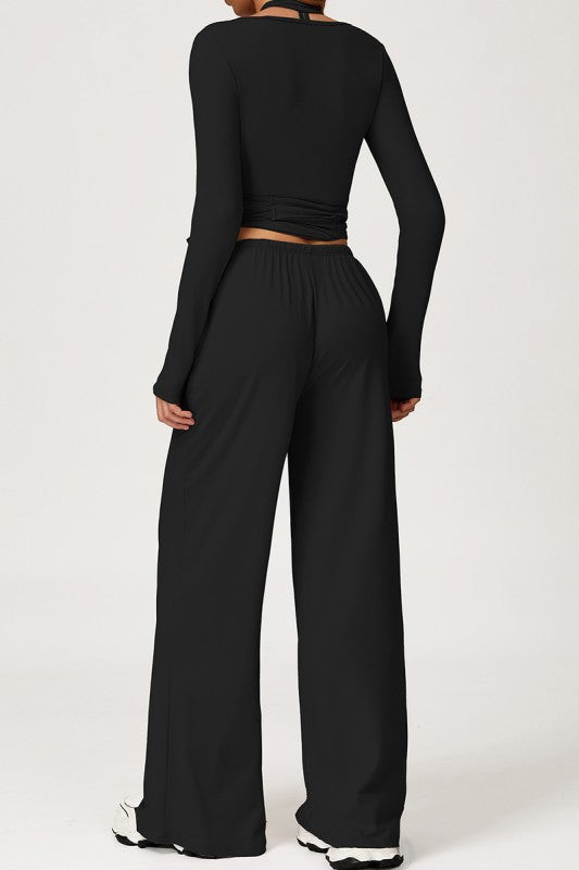 BACKLESS V BLACK SET