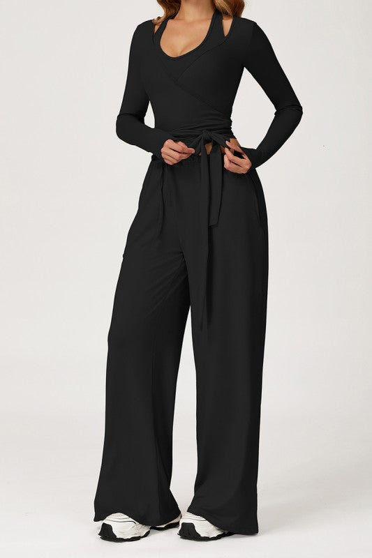 BACKLESS V BLACK SET