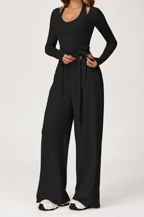 BACKLESS V BLACK SET