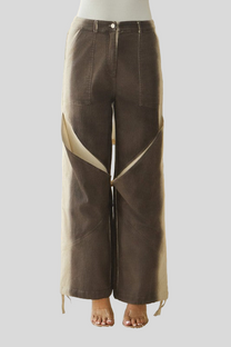 MOCHA CUT EFFECT WIDE PANT