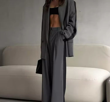 GRAY PATCH DÚO BLAZER SET