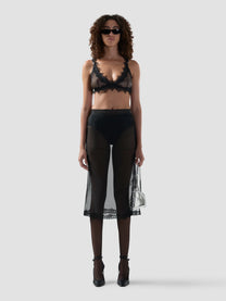 GCDS MESH LONG SKIRT