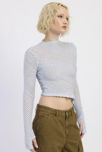 BOAT BABY BLUE NECK TOP