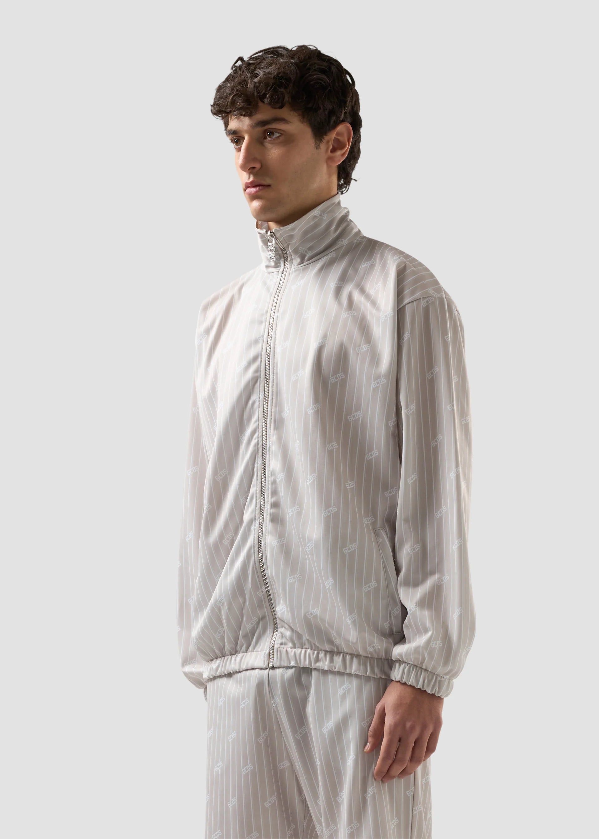 GCDS PINSTRIPE LOGO TRACK JACKET