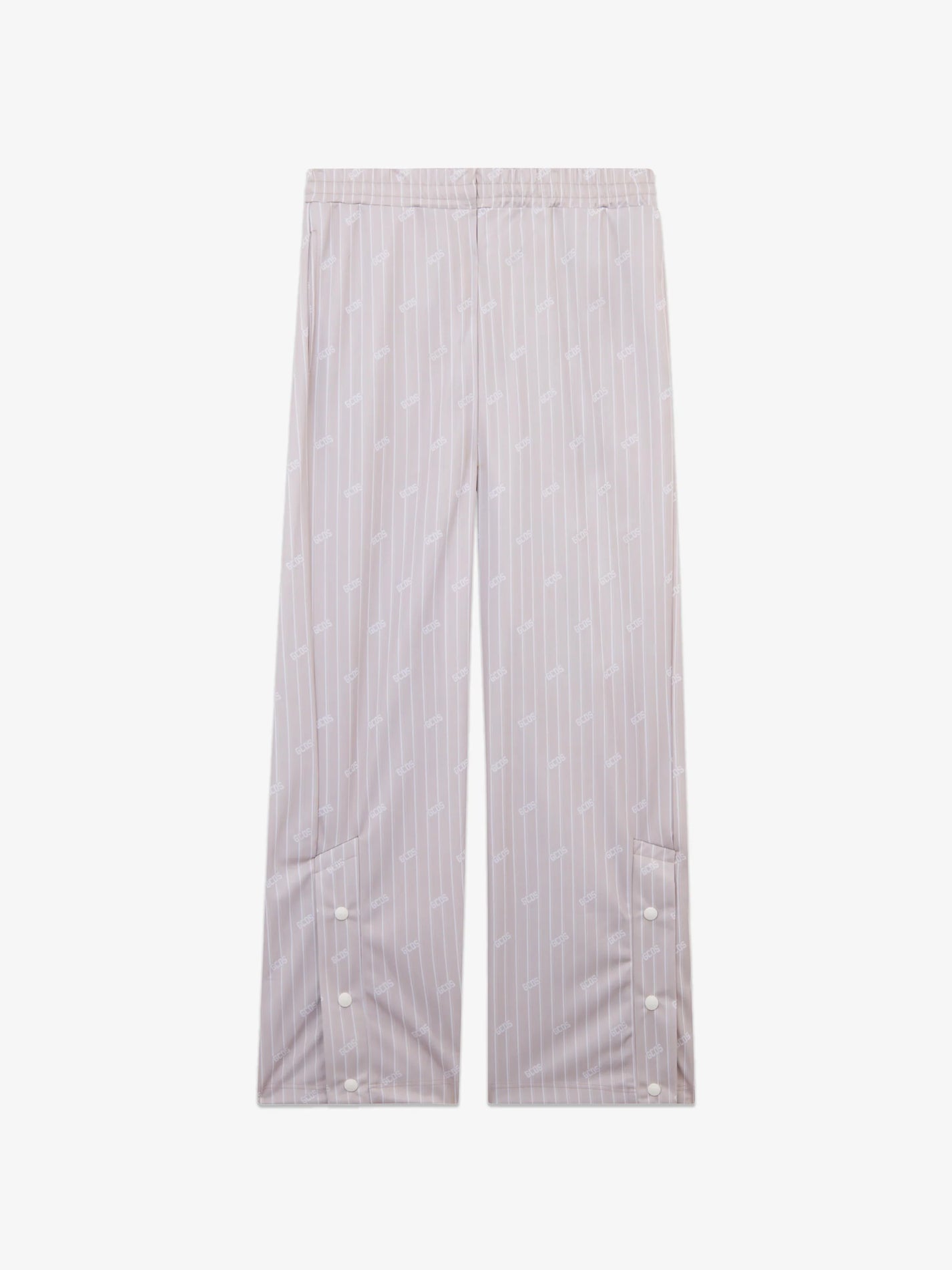 GCDS PINSTRIPE TRACK PANT WITH ALL-OVER LOGO