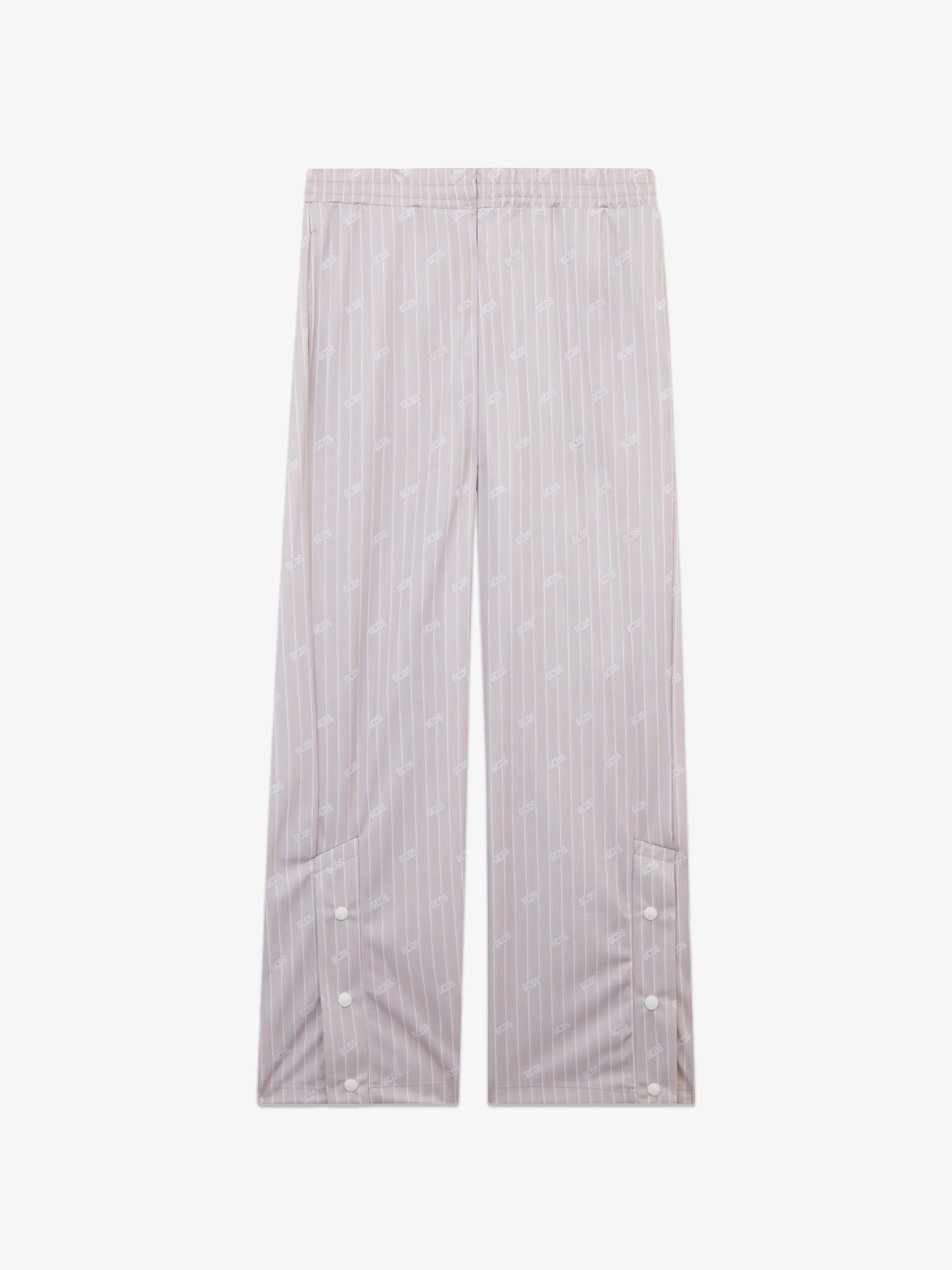 GCDS PINSTRIPE TRACK PANT WITH ALL-OVER LOGO