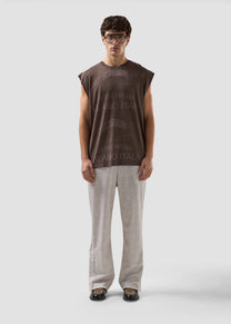 GCDS PINSTRIPE TRACK PANT WITH ALL-OVER LOGO