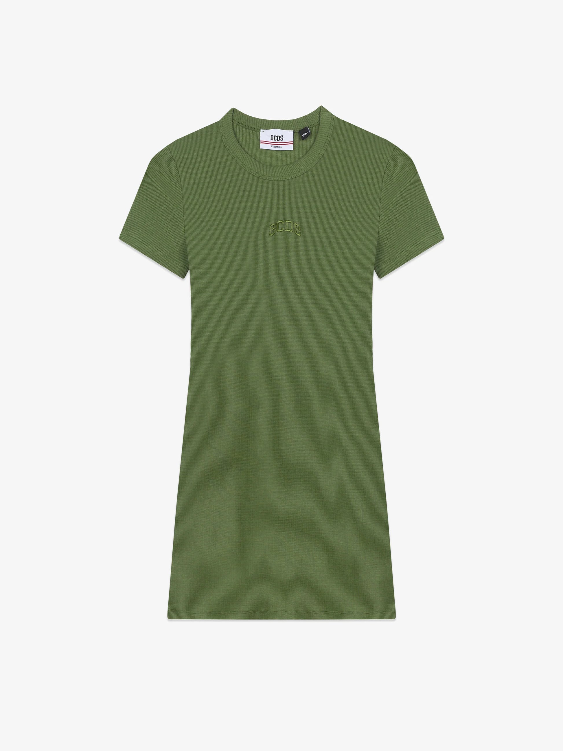 GCDS RIBBED LOGO LOUNGE MINI DRESS