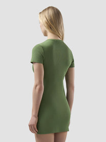 GCDS RIBBED LOGO LOUNGE MINI DRESS