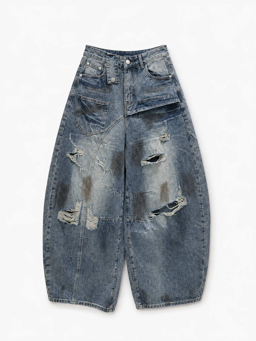 WASHED DENIM OLD LOOSE PANT