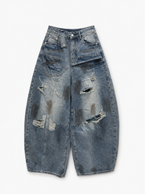 WASHED DENIM OLD LOOSE PANT