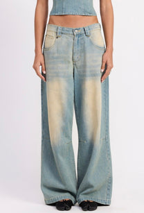 WASHED DESERT DENIM PANTS