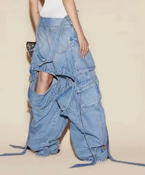 DENIM CUT OUT PANT