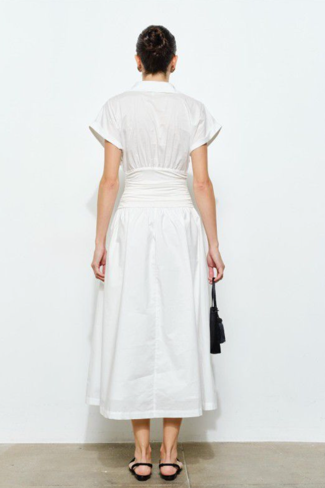 CRESSIDA RUCHED MAXI DRESS