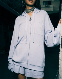 LILAC BABY THERMAL HARLEY ZIP-UP