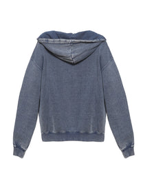 BLUE STITCH ME UP RACER HOODIE