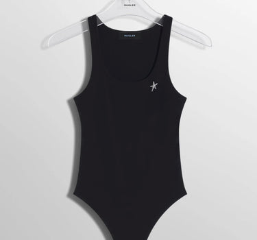 BLACK MUGLER STAR BODYSUIT